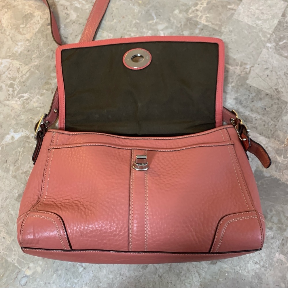 Coach Hamilton Convertible Bag Salmon Nantucket Red Pink F13957 Shoulder Satchel - Picture 9 of 16